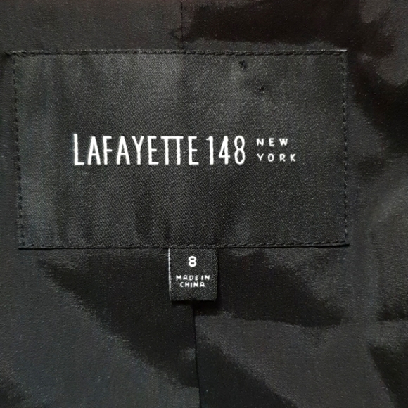 Lafayette 148 NY Jacket Red Crisp Taffeta Ruffle C - Picture 5 of 8